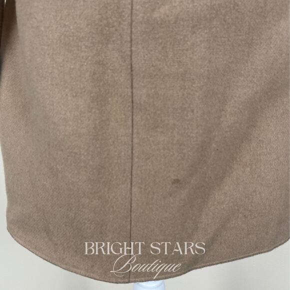 Rare Vintage Wool Coat Jacket ASO Buffy Summers BtVS Womens Tan Gray Belt - Picture 14 of 15